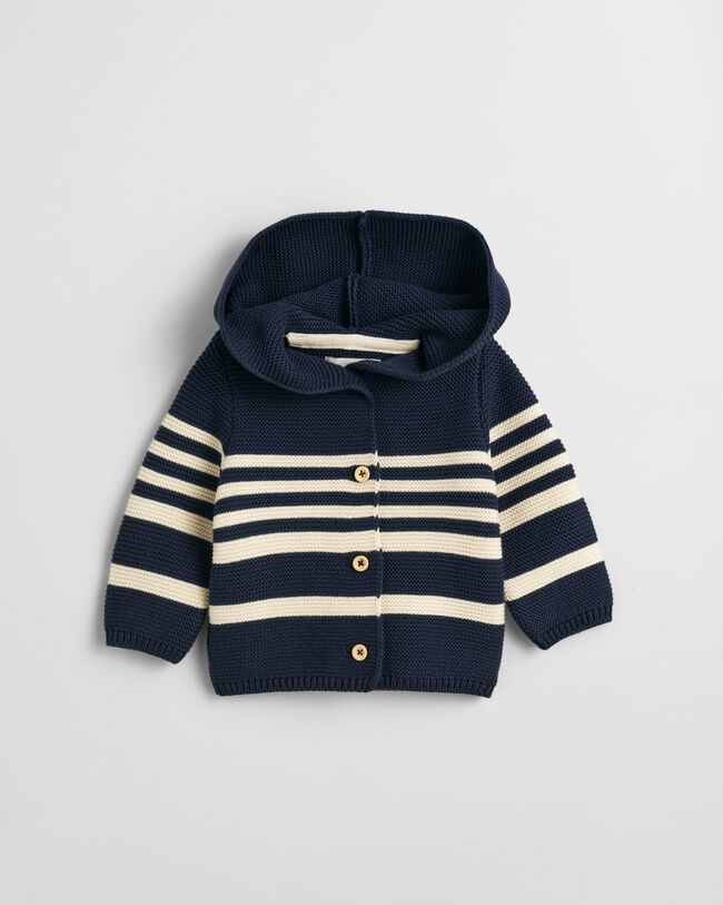 Baby bretonstribet cardigan