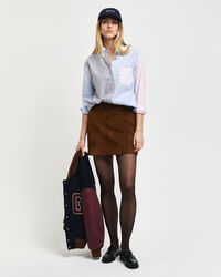 Nederdel i ruskindslæder