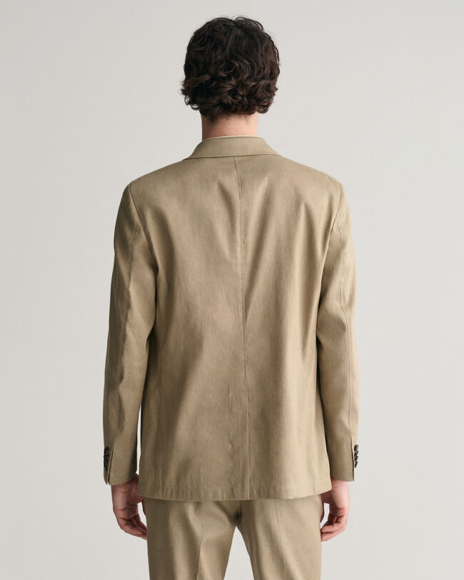 Jakkesæt-blazer af hør og bomuld