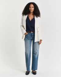 Bluse med korte ærmer