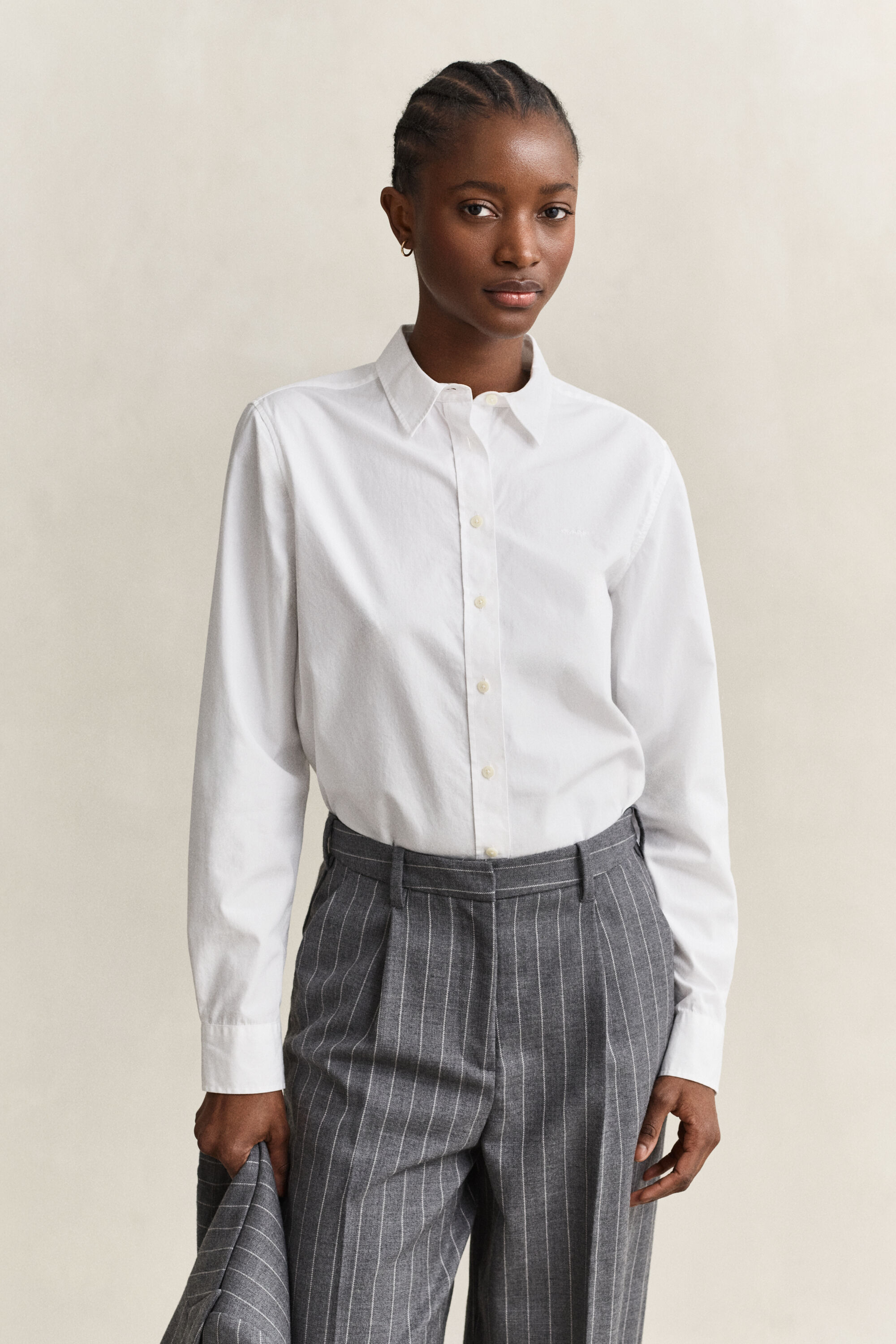 Regular fit klassisk poplin-skjorte