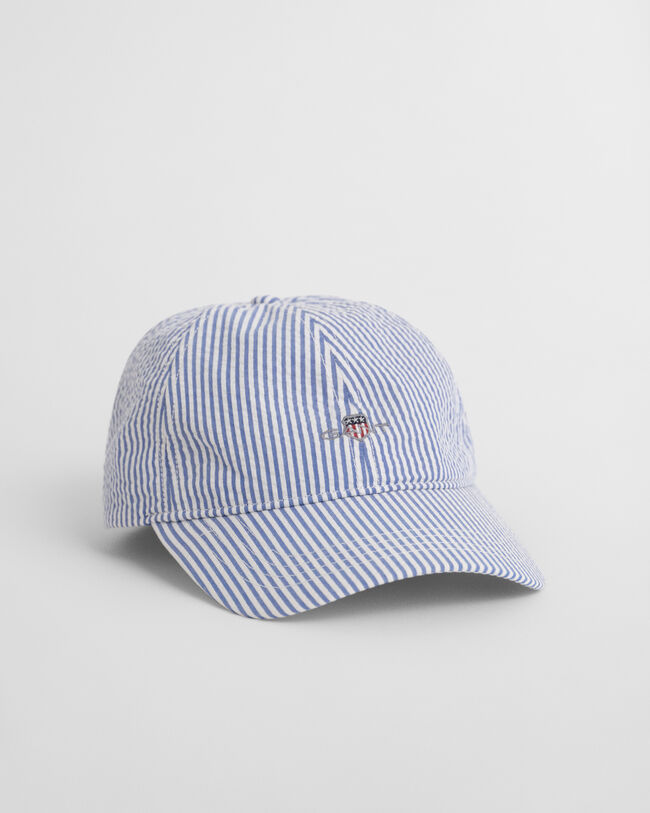 Stribet seersucker cap