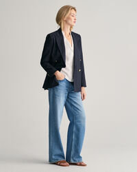 Relaxed fit h&oslash;rskjorte med korte &aelig;rmer