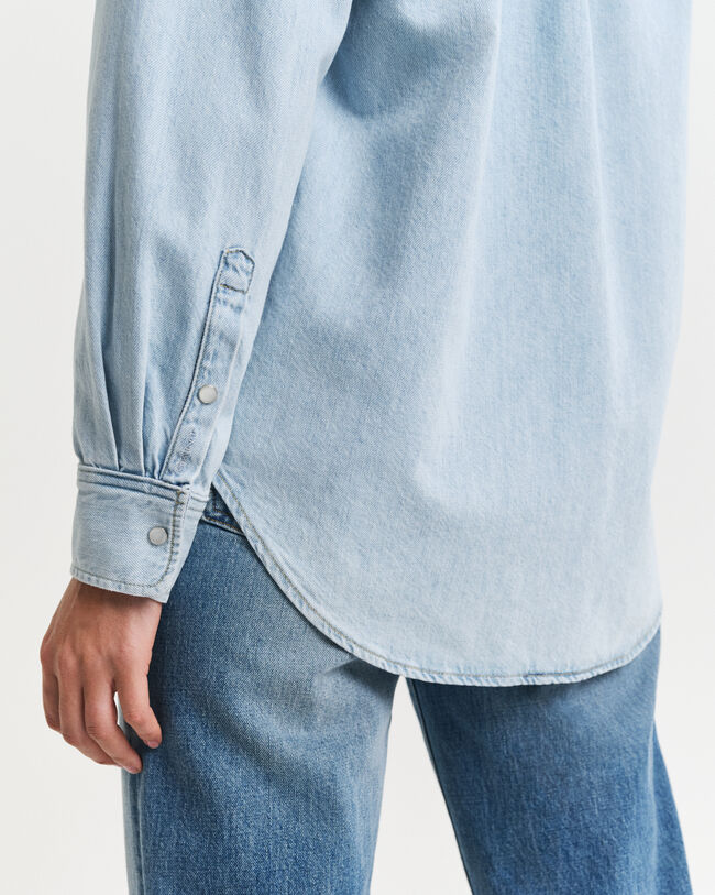 Relaxed fit Pocket Detail denim skjorte