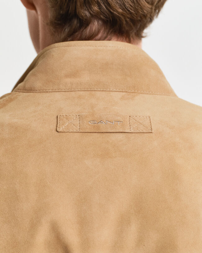 Harrington jakke af ruskind