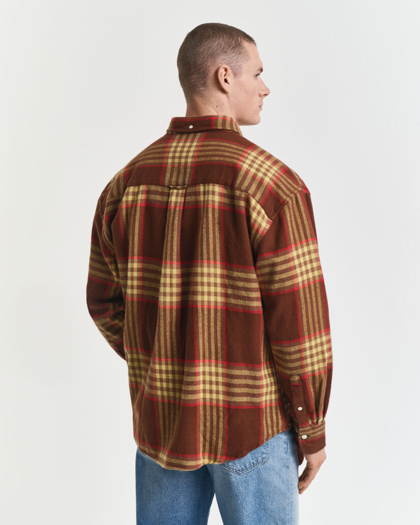 Oversized flannelskjorte i twill