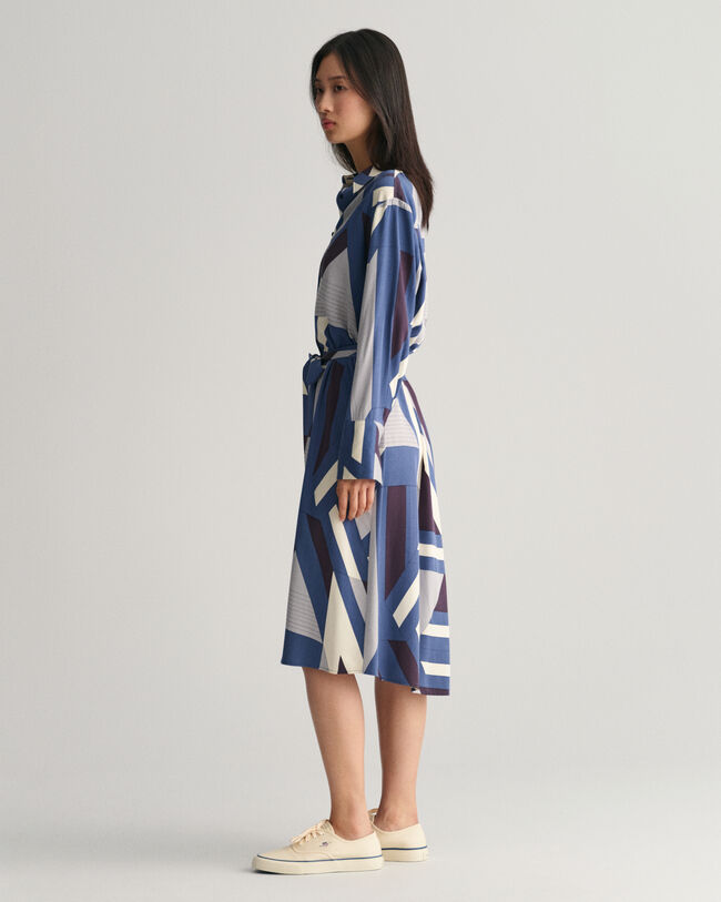 Skjortekjole med Letters-tryk