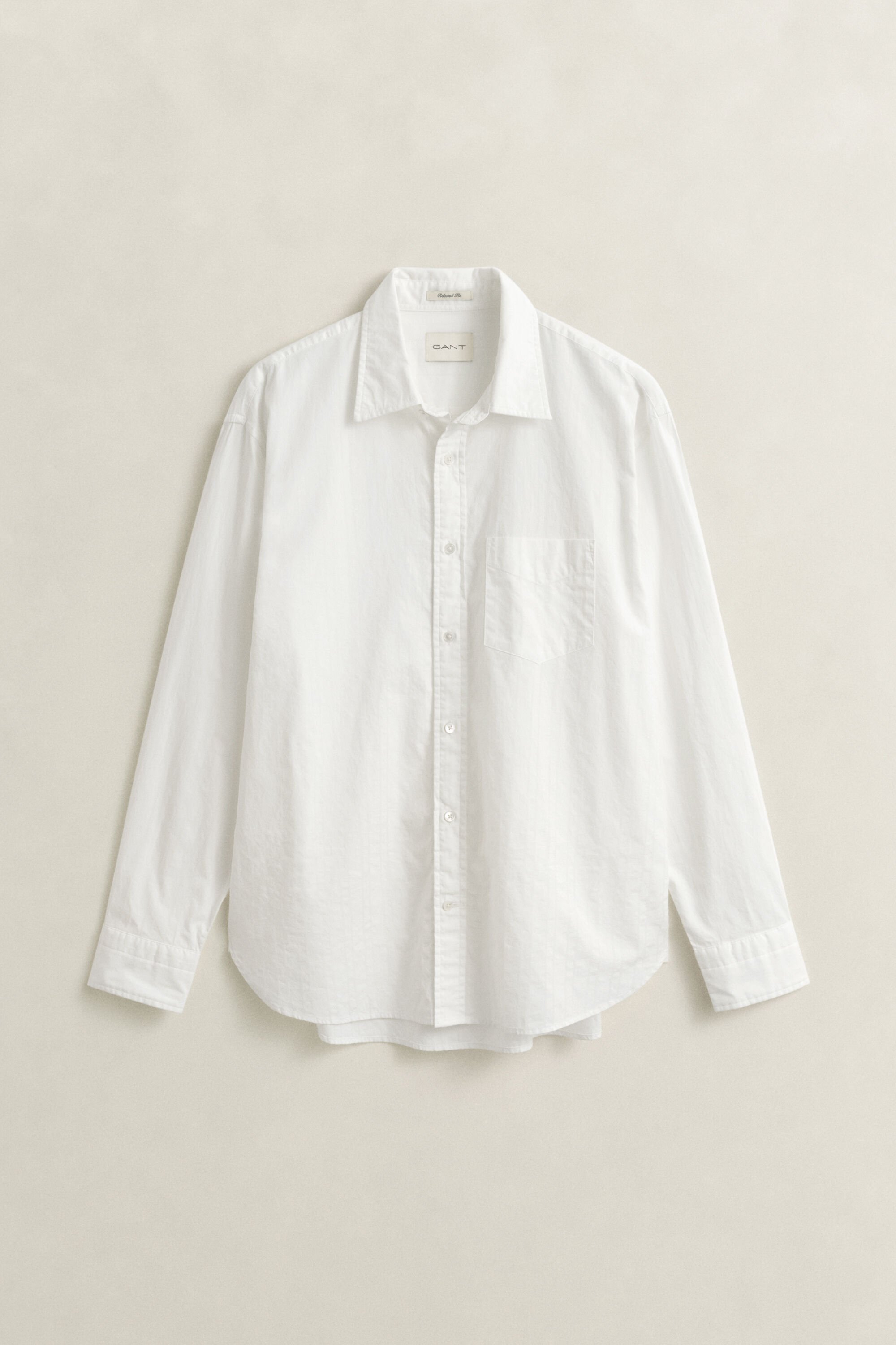 Relaxed fit dobby-stribet skjorte