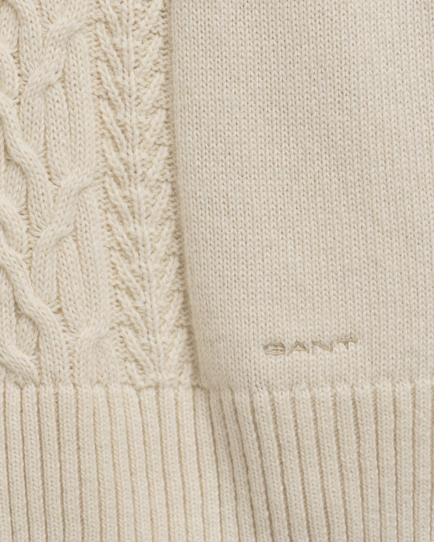 Teen Girls polosweater med tykt kabelstrik