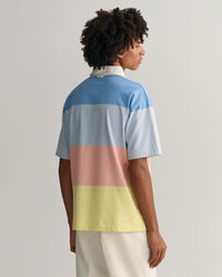 Retro blokstribet kort&aelig;rmet Rugger