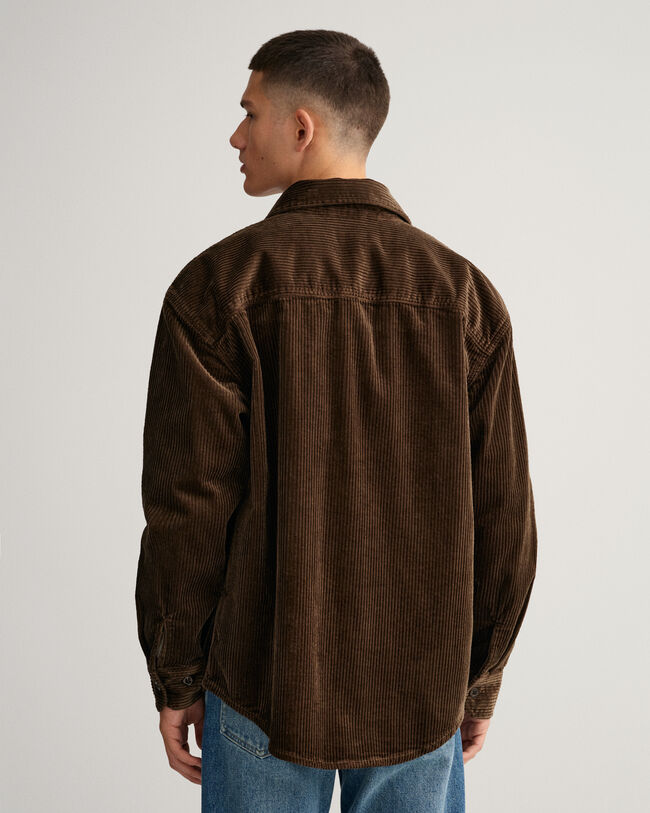 Overskjorte i jernbanefløjl