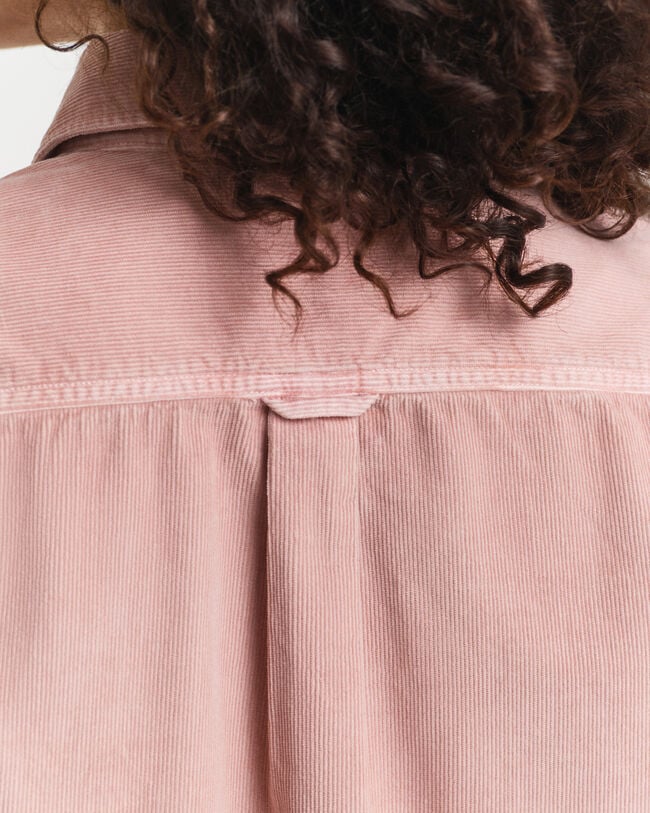 Regular fit skjorte af jernbanefløjl