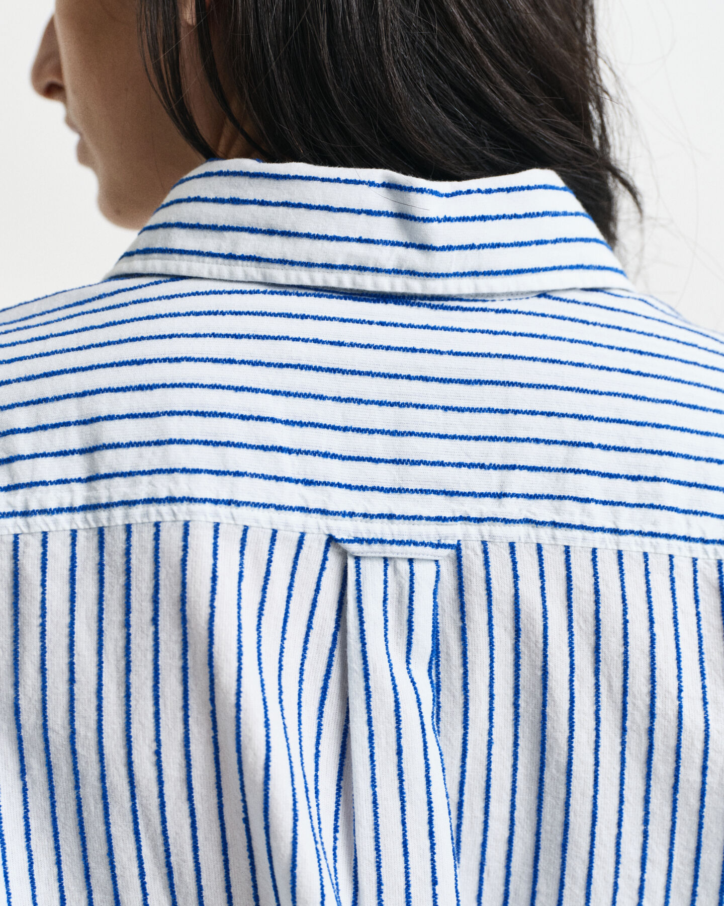 Relaxed fit stribet skjorte med tekstur