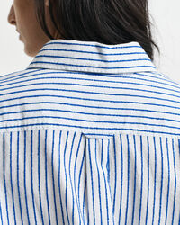 Relaxed fit stribet skjorte med tekstur