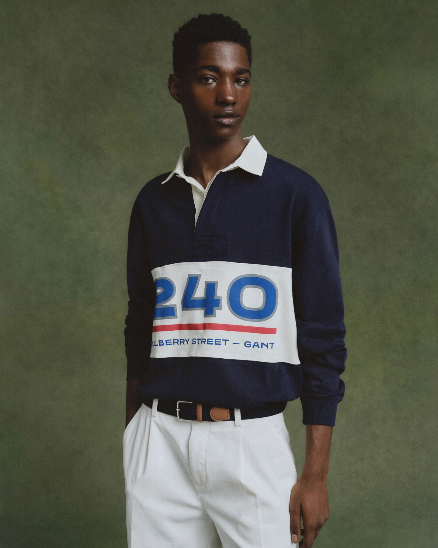 Grafisk Heavy Rugger med farveblokke