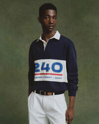 Grafisk Heavy Rugger med farveblokke