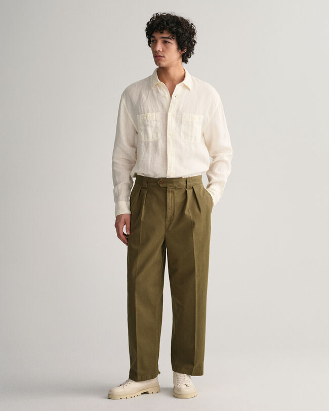 Relaxed fit garment-dyed h&oslash;rskjorte