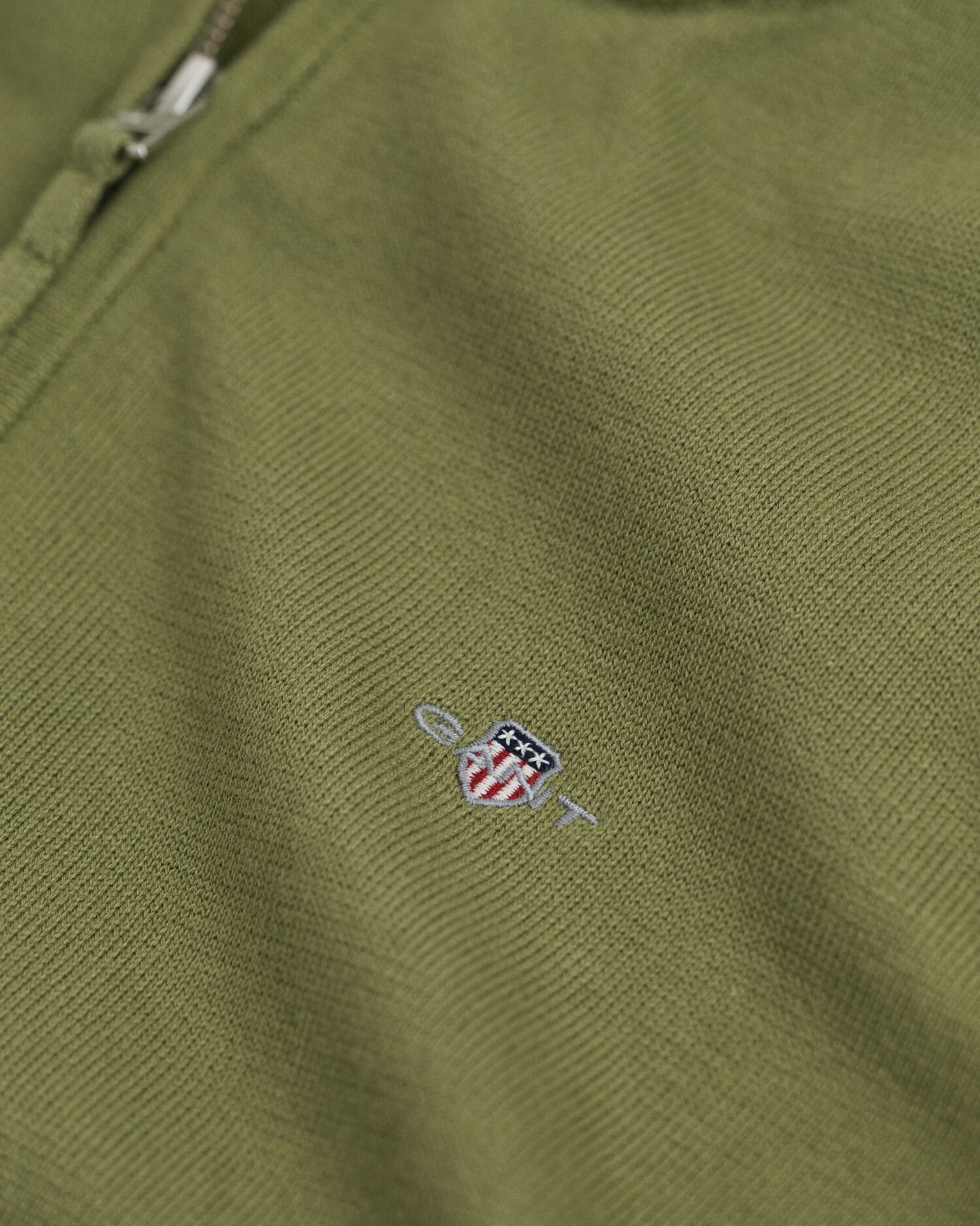 Teens Shield sweater i bomuld med halv lynlås