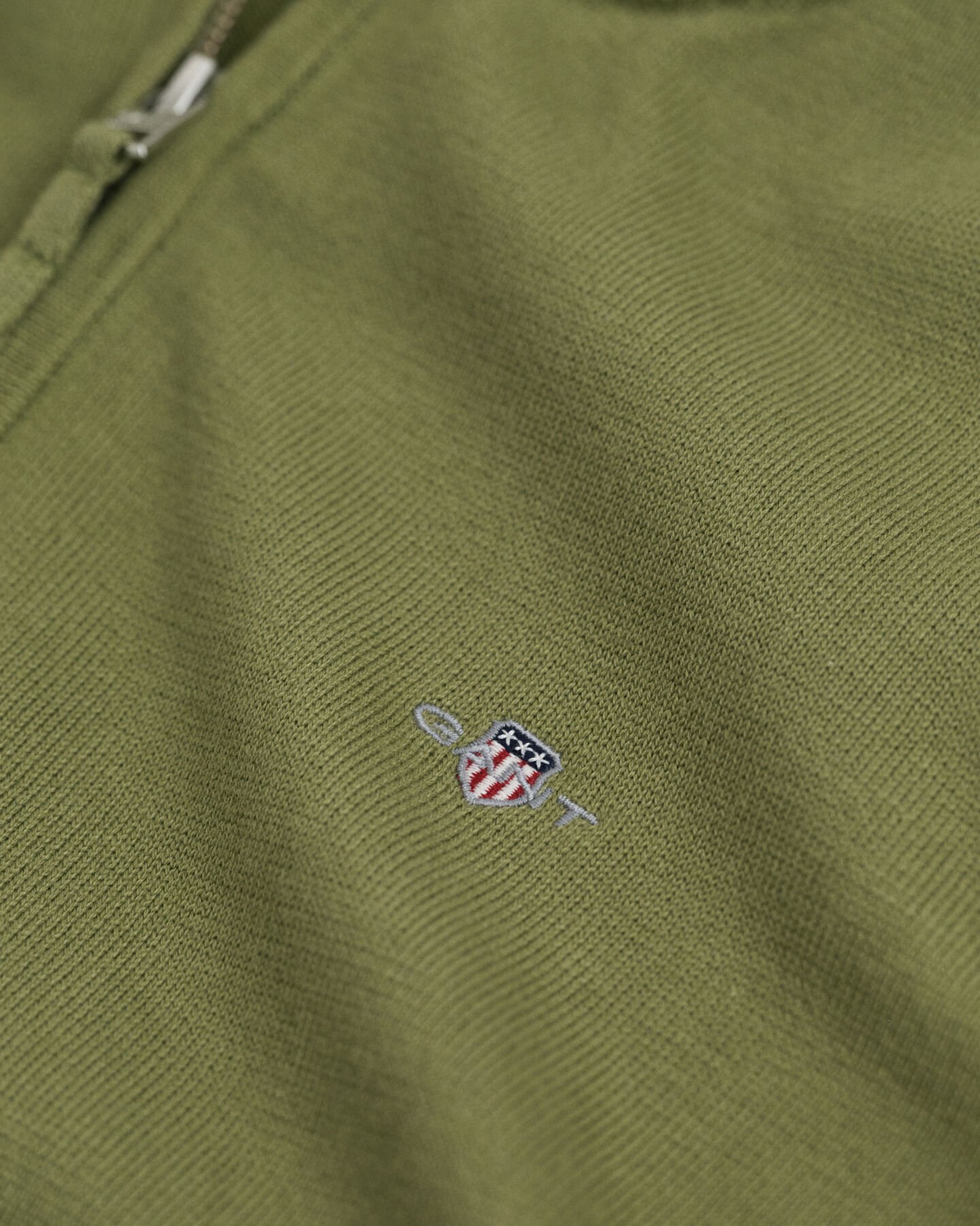 Teens Shield sweater i bomuld med halv lynlås