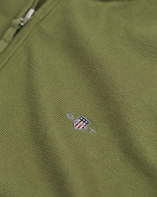 Teens Shield sweater i bomuld med halv lynlås