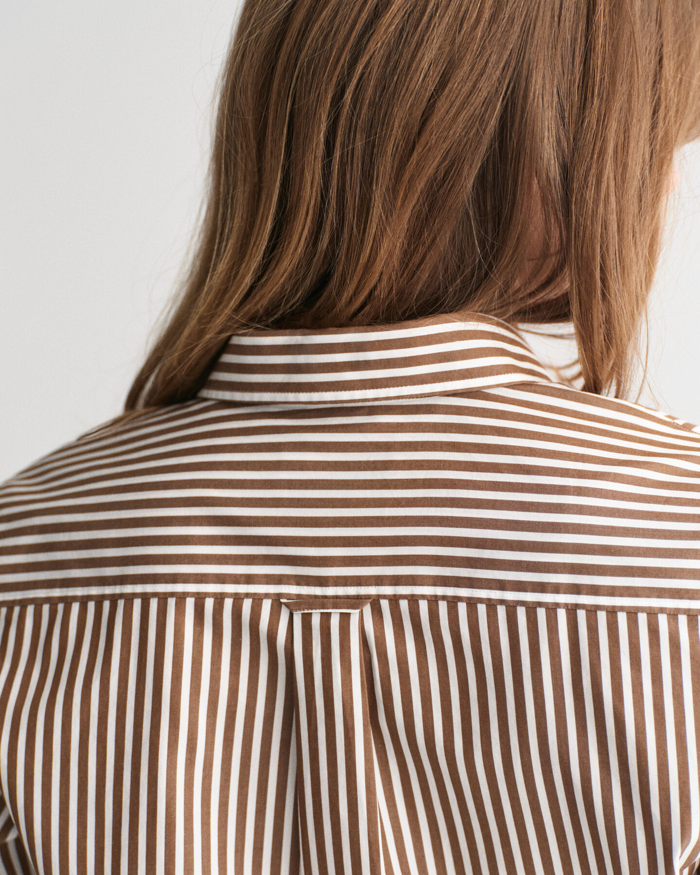 Regular fit klassisk stribet poplin-skjorte