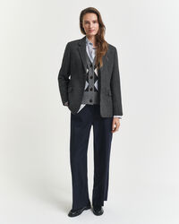 Regular fit houndstooth blazer i uld