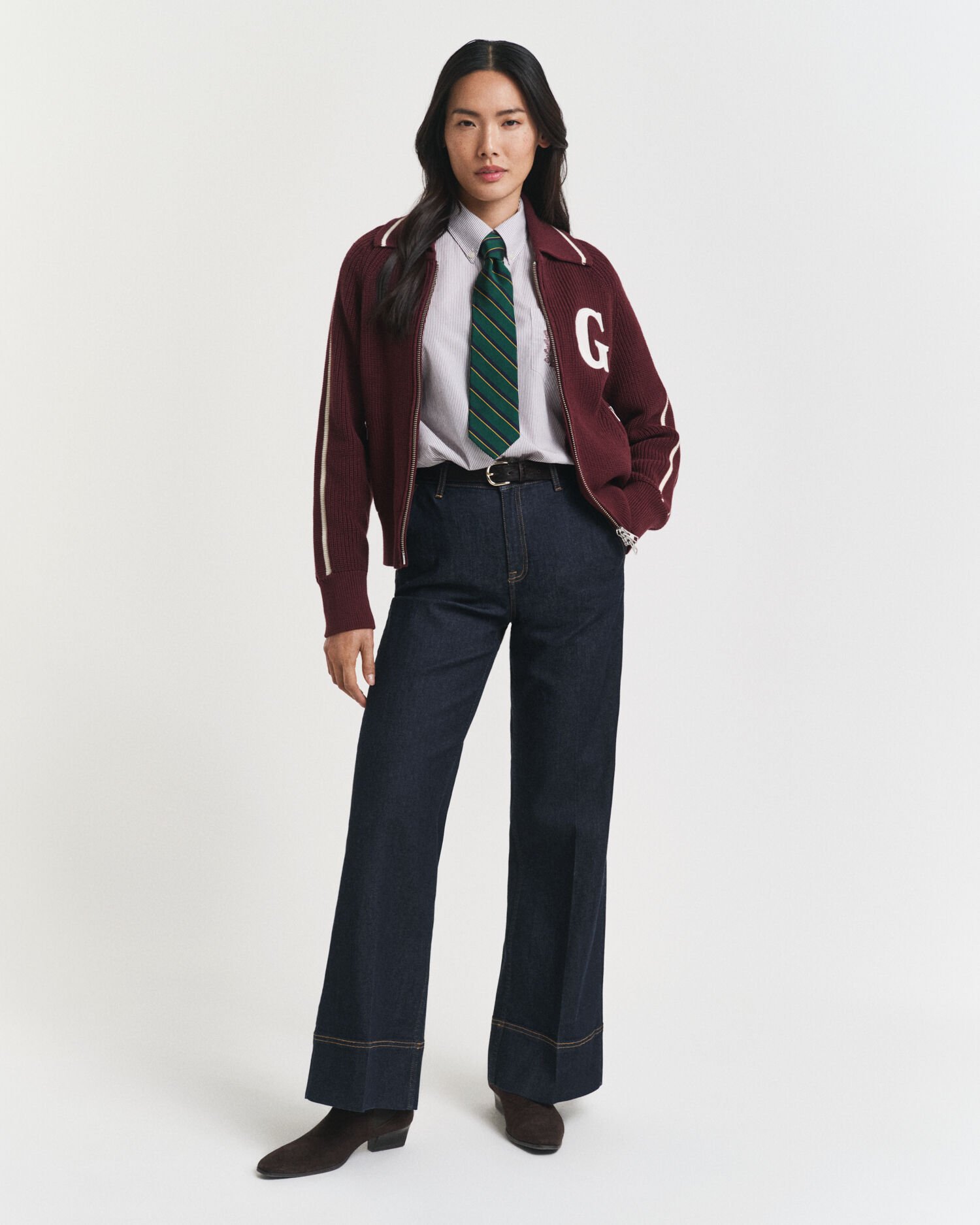GANT Varsity cardigan med lynlås