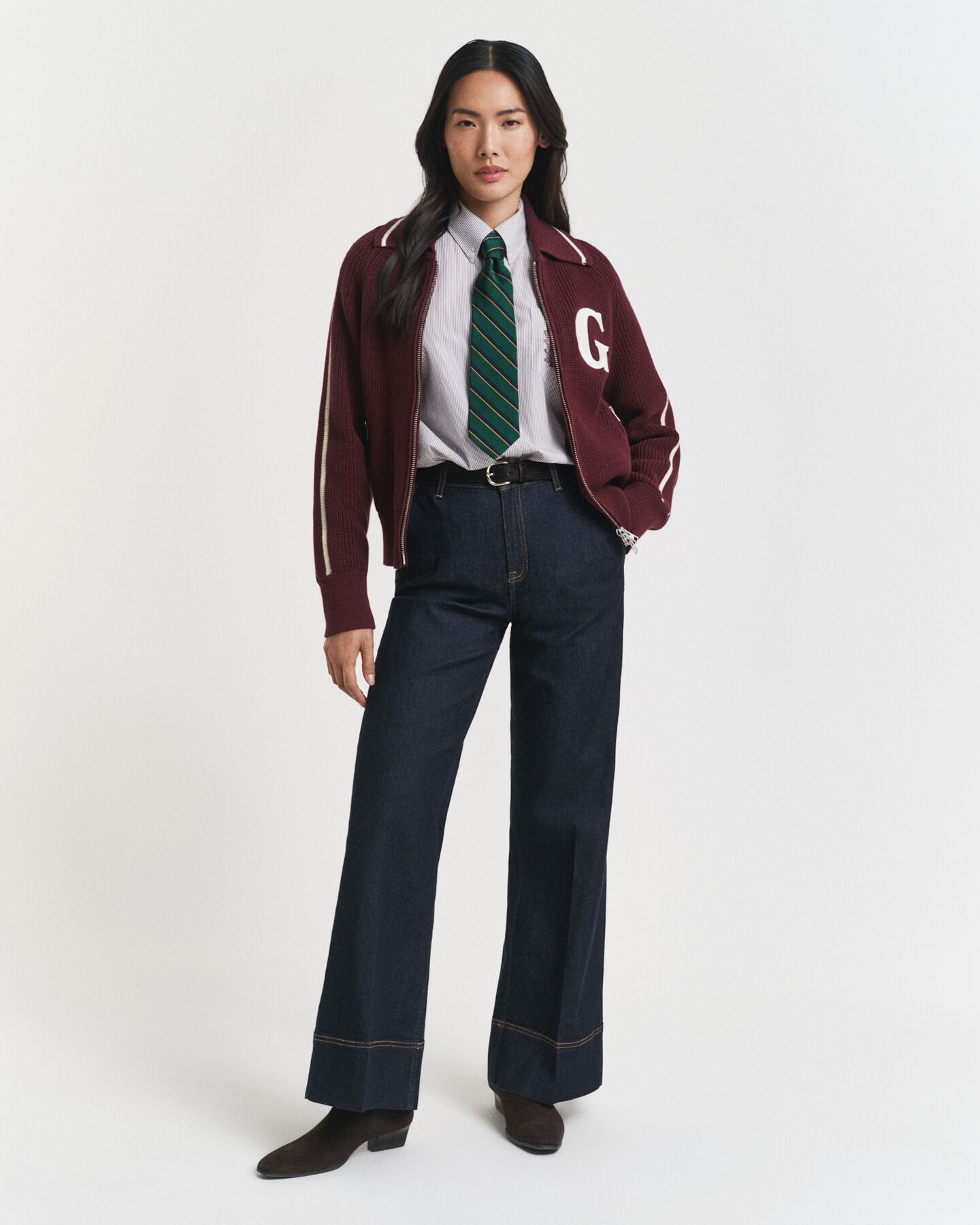 GANT Varsity cardigan med lynlås