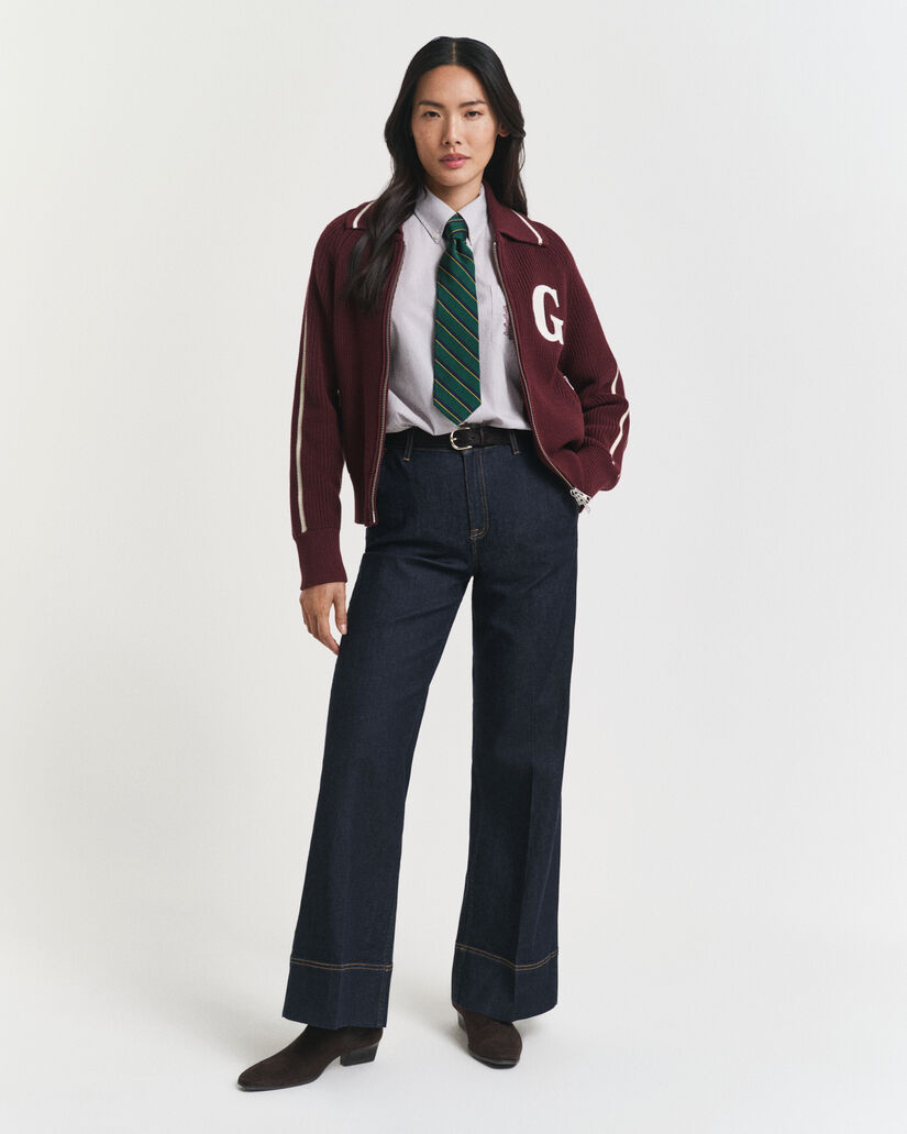 GANT Varsity cardigan med lynlås