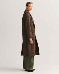 Sildebensmønstret overfrakke