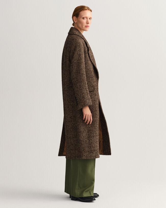 Sildebensmønstret overfrakke