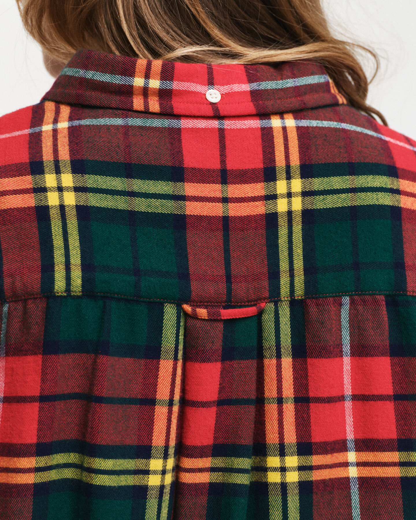 Relaxed fit skjorte i skotskternet twill