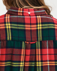 Relaxed fit skjorte i skotskternet twill