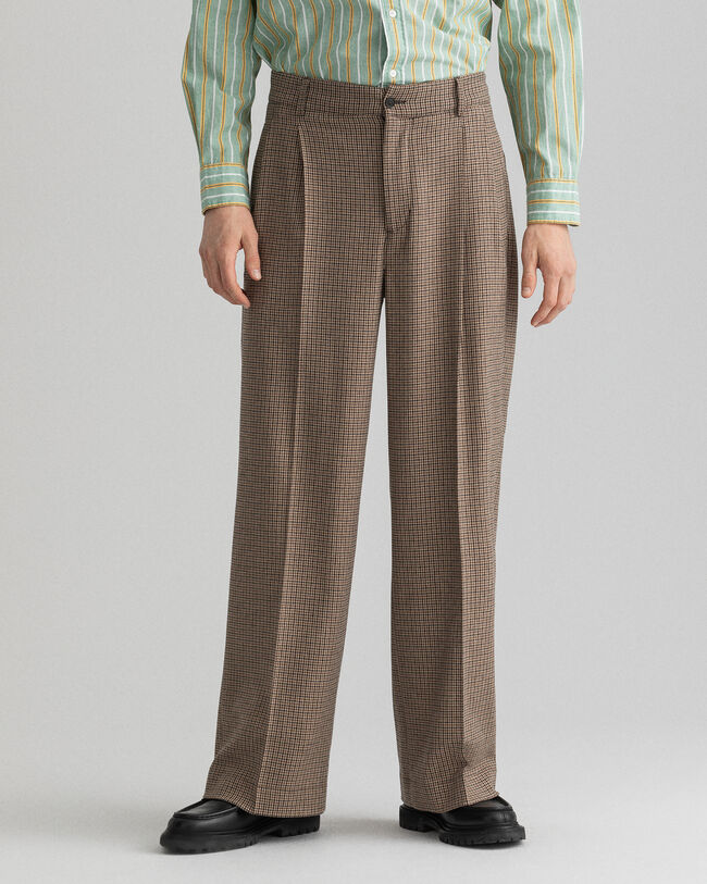 Ternede jakkesæt-bukser med læg