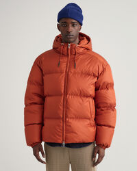 Skinnende pufferjakke