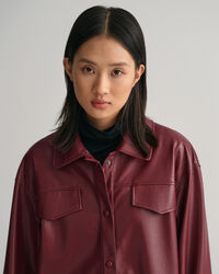 Overskjorte i kunstlæder