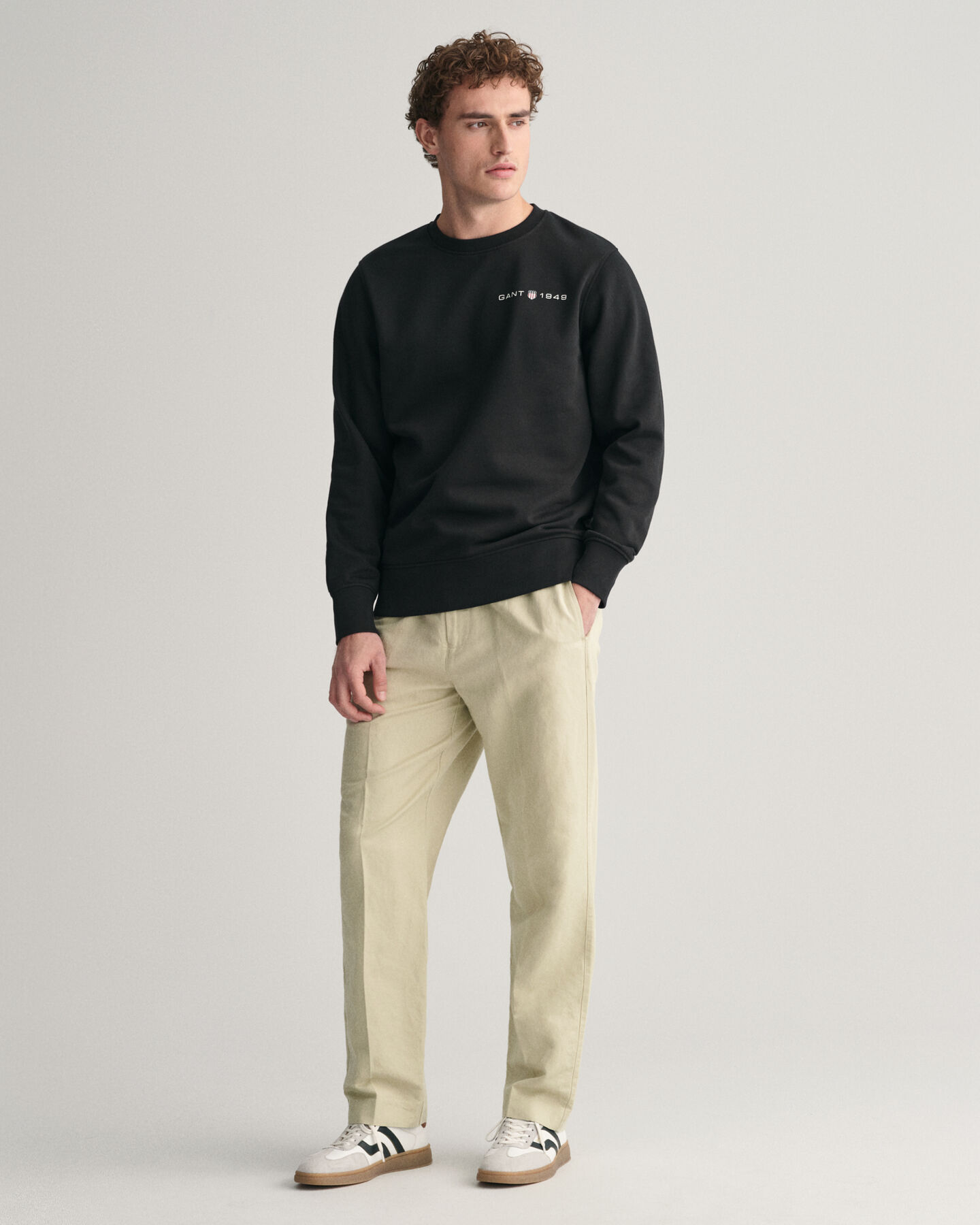 Graphic sweatshirt med tryk og crewneck