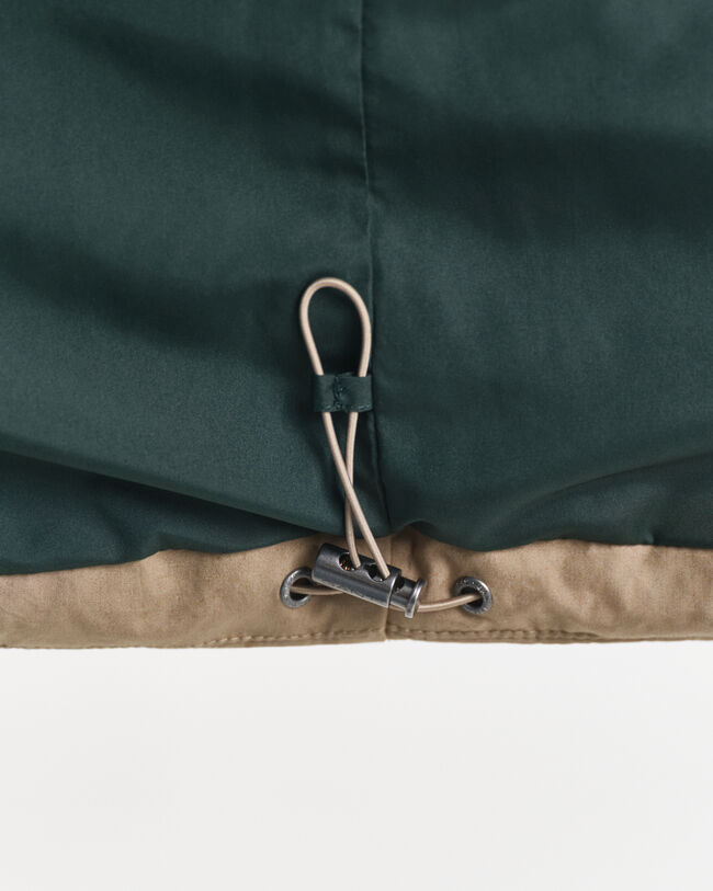 Puffervest med mellemlag af dun