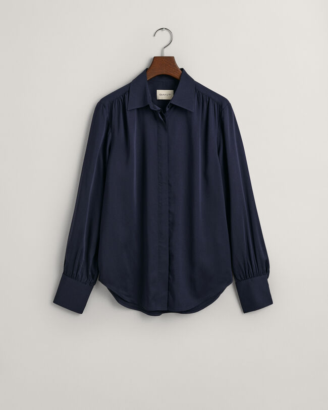 Regular fit satinskjorte
