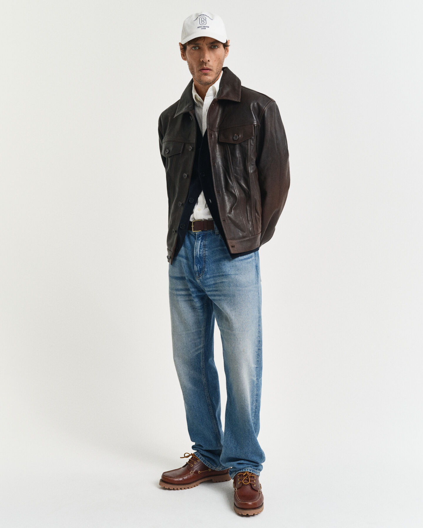 Klassisk cardigan i bomuld med V-hals