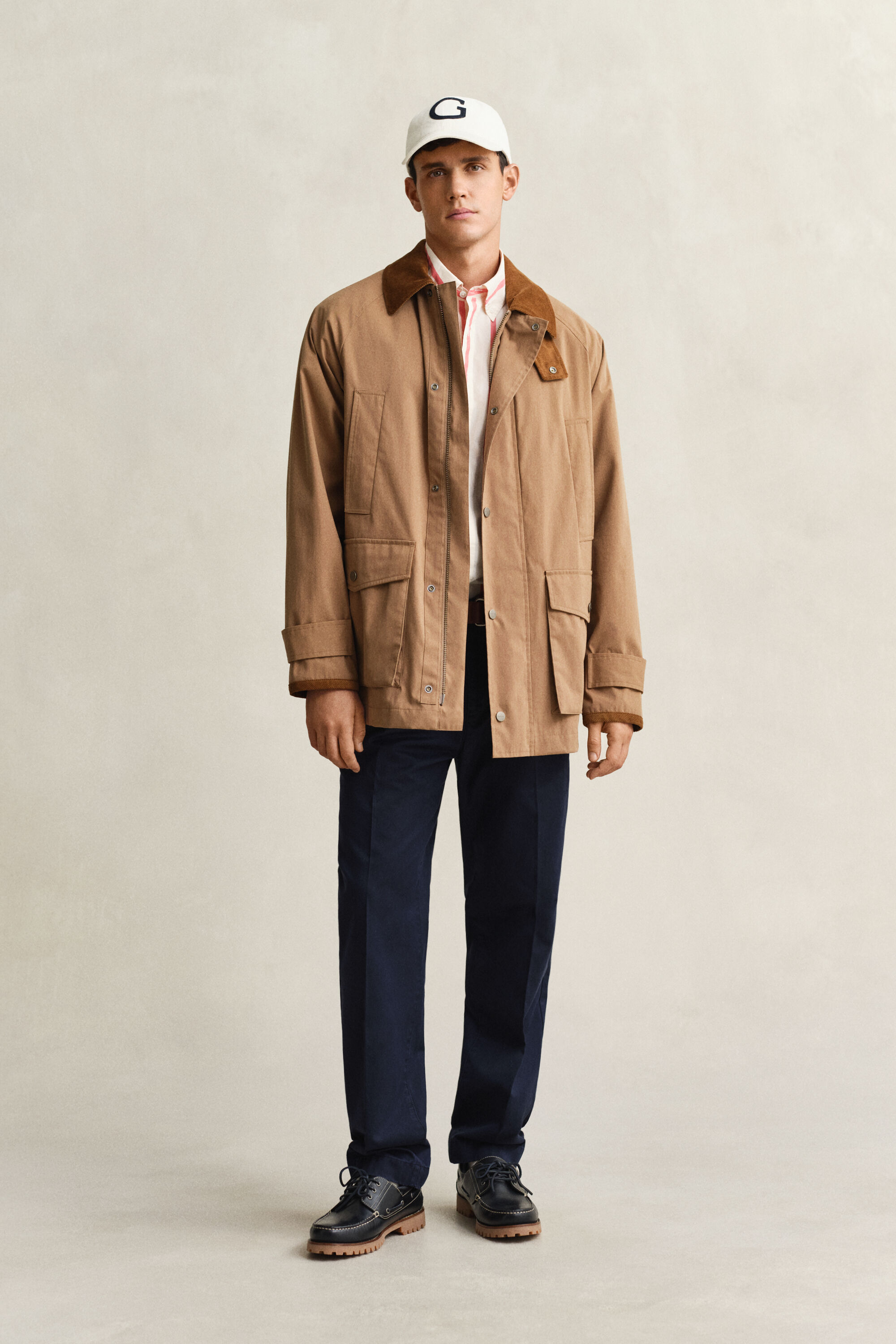 Regular fit chinobukser af bomuldstwill