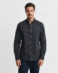 Regular fit twill-skjorte med paisley-tryk