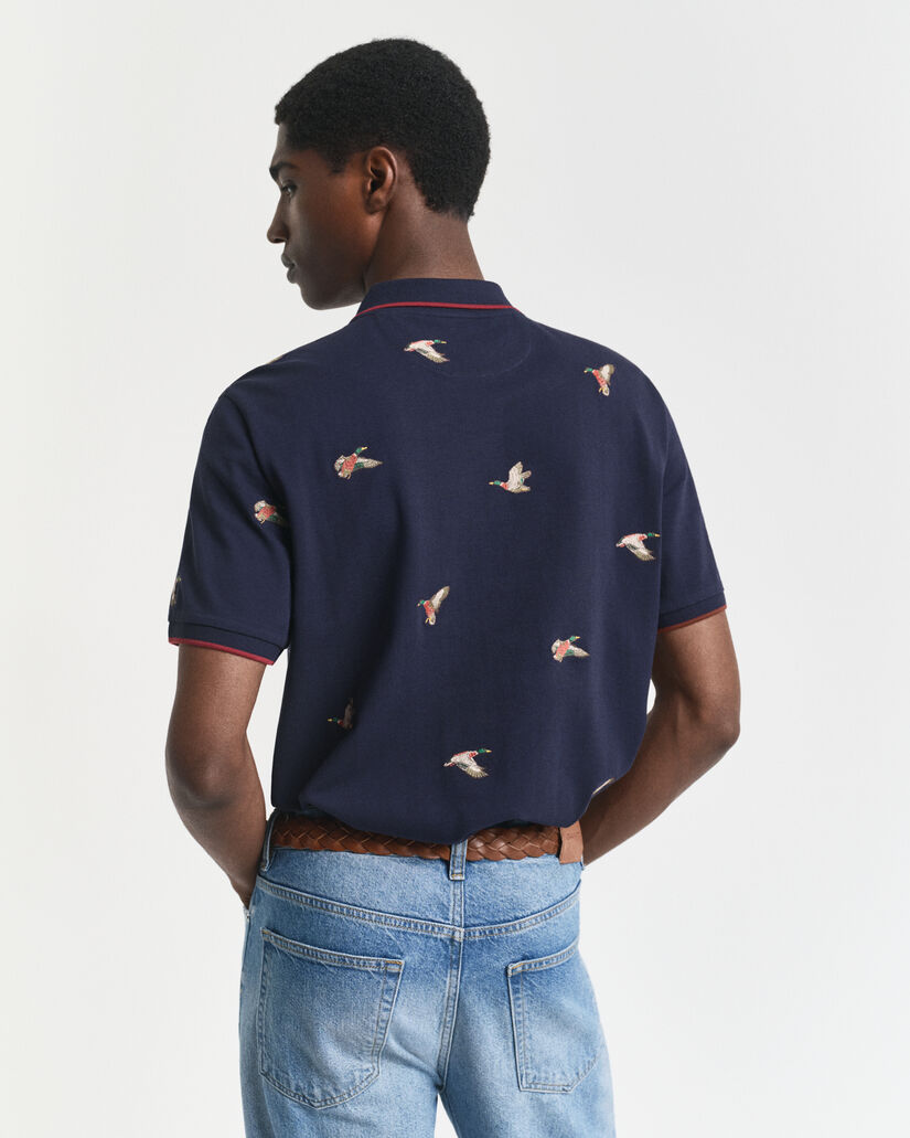 Broderet poloskjorte