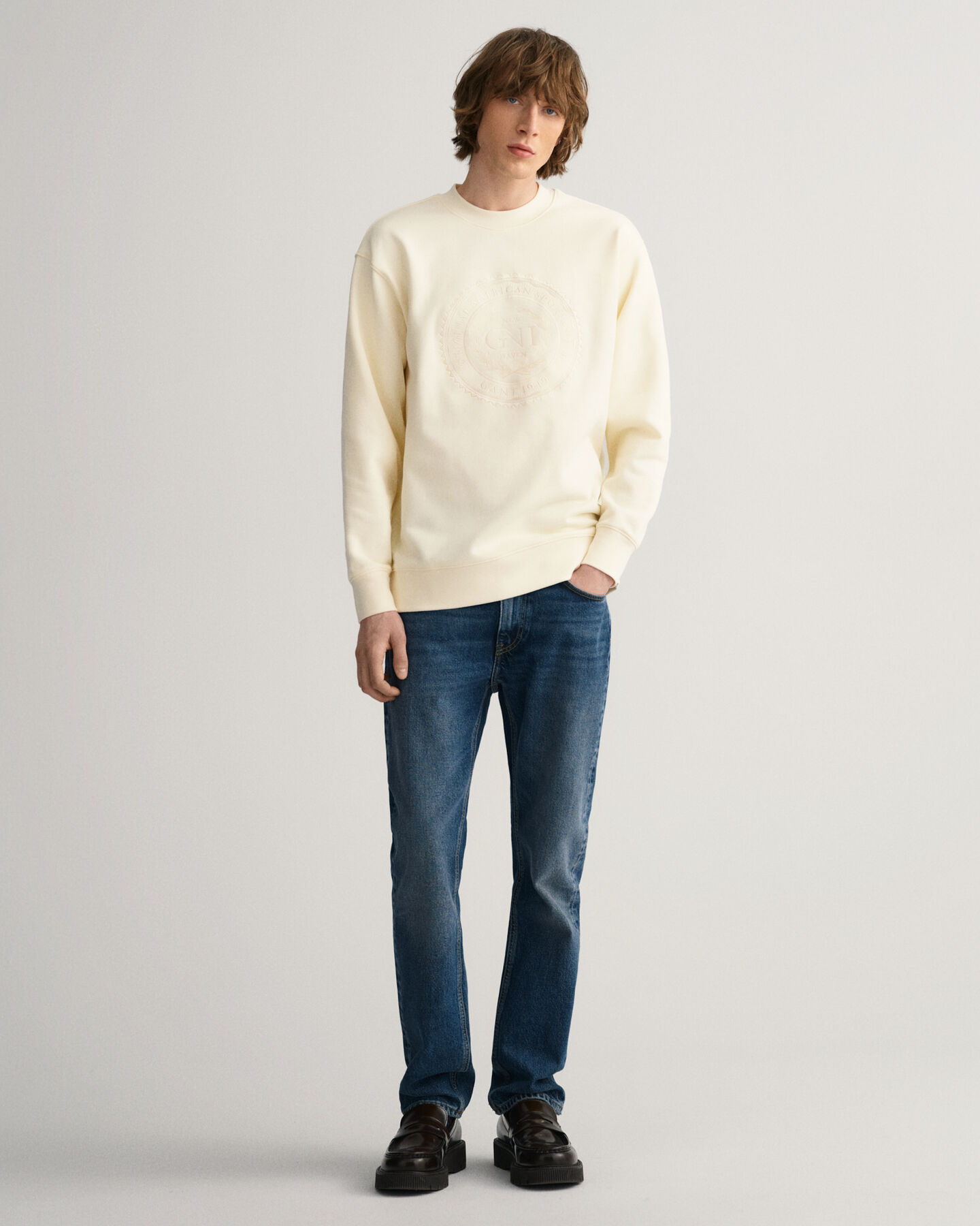 Monogram sweatshirt med crewneck