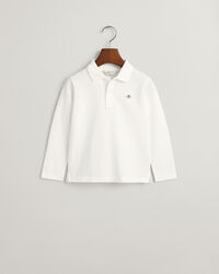 Kids Shield lang&aelig;rmet piqu&eacute; poloskjorte