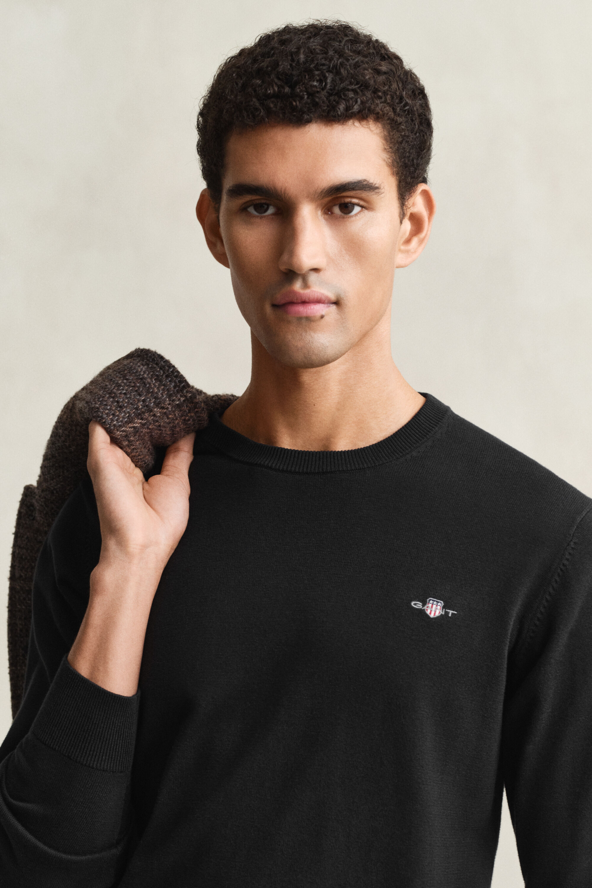 Crewneck sweater i bomuld