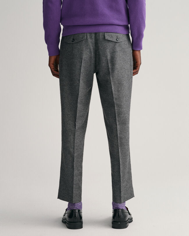 Tilspidsede sildebensmønstrede bukser