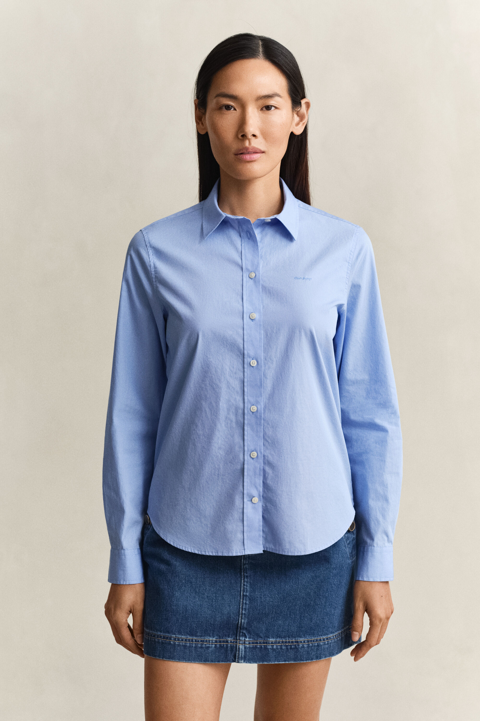 Regular fit klassisk poplin-skjorte