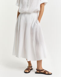 Tonal stribet seersucker nederdel