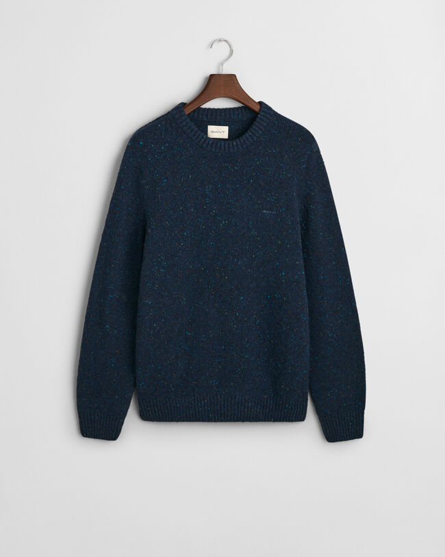 Crewneck sweater med uldnister